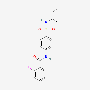 molecular formula C17H19IN2O3S B11167943 N-[4-(butan-2-ylsulfamoyl)phenyl]-2-iodobenzamide 