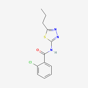 molecular formula C12H12ClN3OS B11167970 2-chloro-N-(5-propyl-1,3,4-thiadiazol-2-yl)benzamide 