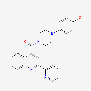 molecular formula C26H24N4O2 B11168005 [4-(4-Methoxyphenyl)piperazino][2-(2-pyridyl)-4-quinolyl]methanone 