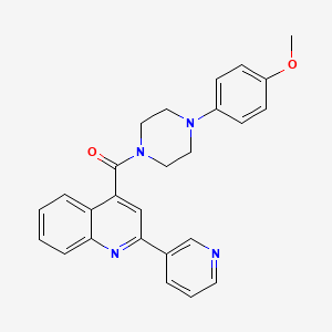 molecular formula C26H24N4O2 B11168062 [4-(4-Methoxyphenyl)piperazino][2-(3-pyridyl)-4-quinolyl]methanone 