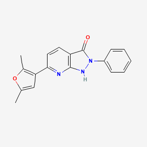 molecular formula C18H15N3O2 B11168207 6-(2,5-dimethylfuran-3-yl)-2-phenyl-1,2-dihydro-3H-pyrazolo[3,4-b]pyridin-3-one 