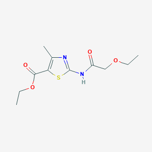 molecular formula C11H16N2O4S B11168320 Ethyl 2-[(ethoxyacetyl)amino]-4-methyl-1,3-thiazole-5-carboxylate 