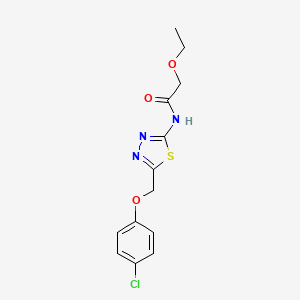 molecular formula C13H14ClN3O3S B11168527 N-[5-(4-Chloro-phenoxymethyl)-[1,3,4]thiadiazol-2-yl]-2-ethoxy-acetamide 