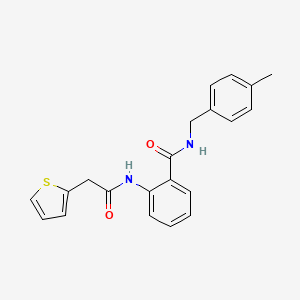 molecular formula C21H20N2O2S B11168679 N-(4-methylbenzyl)-2-[(thiophen-2-ylacetyl)amino]benzamide 