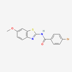 molecular formula C15H11BrN2O2S B11168694 4-bromo-N-(6-methoxy-1,3-benzothiazol-2-yl)benzamide 