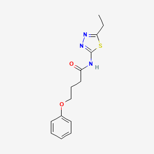 molecular formula C14H17N3O2S B11168733 N-(5-ethyl-1,3,4-thiadiazol-2-yl)-4-phenoxybutanamide 