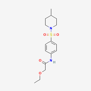 molecular formula C16H24N2O4S B11168737 2-ethoxy-N-{4-[(4-methylpiperidin-1-yl)sulfonyl]phenyl}acetamide 