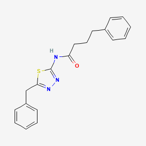 molecular formula C19H19N3OS B11168751 N-(5-benzyl-1,3,4-thiadiazol-2-yl)-4-phenylbutanamide 
