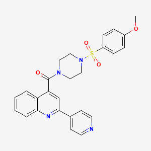 molecular formula C26H24N4O4S B11168812 {4-[(4-Methoxyphenyl)sulfonyl]piperazino}[2-(4-pyridyl)-4-quinolyl]methanone 