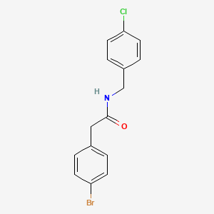 molecular formula C15H13BrClNO B11168846 2-(4-bromophenyl)-N-[(4-chlorophenyl)methyl]acetamide 