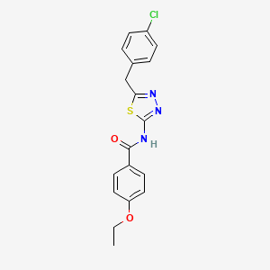 molecular formula C18H16ClN3O2S B11168864 N-[5-(4-chlorobenzyl)-1,3,4-thiadiazol-2-yl]-4-ethoxybenzamide 
