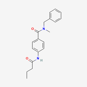 molecular formula C19H22N2O2 B11168907 N-benzyl-4-(butanoylamino)-N-methylbenzamide 