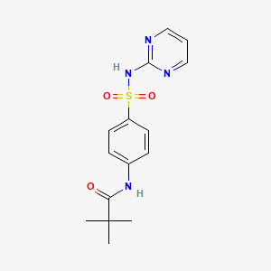molecular formula C15H18N4O3S B11168919 2,2-dimethyl-N-[4-(pyrimidin-2-ylsulfamoyl)phenyl]propanamide 