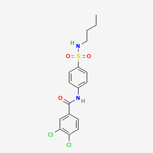 molecular formula C17H18Cl2N2O3S B11168926 N-[4-(butylsulfamoyl)phenyl]-3,4-dichlorobenzamide 