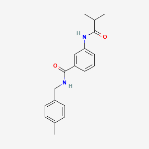 molecular formula C19H22N2O2 B11168930 N-(4-methylbenzyl)-3-[(2-methylpropanoyl)amino]benzamide 