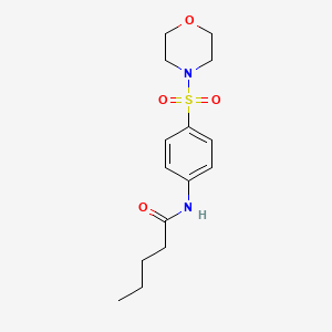 molecular formula C15H22N2O4S B11168944 N-[4-(morpholin-4-ylsulfonyl)phenyl]pentanamide 