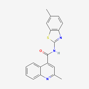 molecular formula C19H15N3OS B11168996 2-methyl-N-[(2Z)-6-methyl-1,3-benzothiazol-2(3H)-ylidene]quinoline-4-carboxamide 