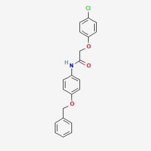 molecular formula C21H18ClNO3 B11169005 N-[4-(benzyloxy)phenyl]-2-(4-chlorophenoxy)acetamide 
