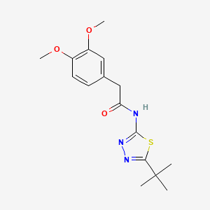 molecular formula C16H21N3O3S B11169045 N-(5-tert-butyl-1,3,4-thiadiazol-2-yl)-2-(3,4-dimethoxyphenyl)acetamide 