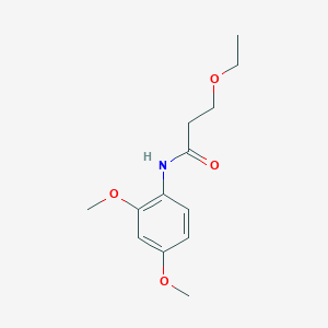 molecular formula C13H19NO4 B11169120 N-(2,4-dimethoxyphenyl)-3-ethoxypropanamide 