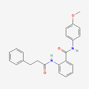 molecular formula C23H22N2O3 B11169196 N-(4-methoxyphenyl)-2-[(3-phenylpropanoyl)amino]benzamide 