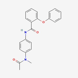 molecular formula C22H20N2O3 B11169298 N-{4-[acetyl(methyl)amino]phenyl}-2-phenoxybenzamide 