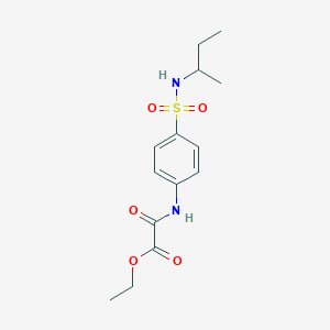 molecular formula C14H20N2O5S B11169355 Ethyl {[4-(butan-2-ylsulfamoyl)phenyl]amino}(oxo)acetate 