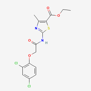 molecular formula C15H14Cl2N2O4S B11169400 Ethyl 2-{[(2,4-dichlorophenoxy)acetyl]amino}-4-methyl-1,3-thiazole-5-carboxylate 