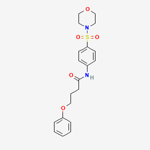 molecular formula C20H24N2O5S B11169444 N-[4-(morpholin-4-ylsulfonyl)phenyl]-4-phenoxybutanamide 