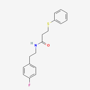 molecular formula C17H18FNOS B11169565 N-[2-(4-fluorophenyl)ethyl]-3-(phenylsulfanyl)propanamide 