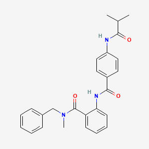 molecular formula C26H27N3O3 B11169819 N-benzyl-2-{[4-(isobutyrylamino)benzoyl]amino}-N-methylbenzamide 