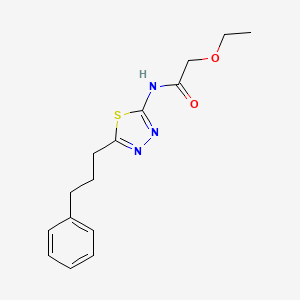 molecular formula C15H19N3O2S B11169877 2-ethoxy-N-[5-(3-phenylpropyl)-1,3,4-thiadiazol-2-yl]acetamide 