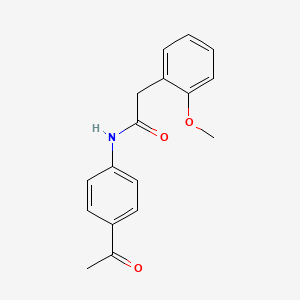 molecular formula C17H17NO3 B11169898 N-(4-acetylphenyl)-2-(2-methoxyphenyl)acetamide 