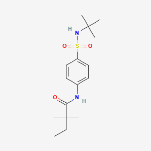 molecular formula C16H26N2O3S B11169919 N-[4-(tert-butylsulfamoyl)phenyl]-2,2-dimethylbutanamide 