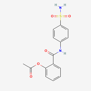 molecular formula C15H14N2O5S B11169991 2-[(4-Sulfamoylphenyl)carbamoyl]phenyl acetate 