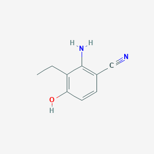 molecular formula C9H10N2O B011170 2-Amino-3-ethyl-4-hydroxybenzonitrile CAS No. 102569-27-7