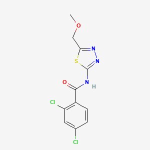 molecular formula C11H9Cl2N3O2S B11170079 2,4-dichloro-N-[5-(methoxymethyl)-1,3,4-thiadiazol-2-yl]benzamide CAS No. 768290-39-7