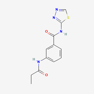 molecular formula C12H12N4O2S B11170109 3-(propanoylamino)-N-(1,3,4-thiadiazol-2-yl)benzamide 