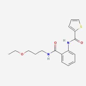 molecular formula C17H20N2O3S B11170132 N-{2-[(3-ethoxypropyl)carbamoyl]phenyl}thiophene-2-carboxamide 