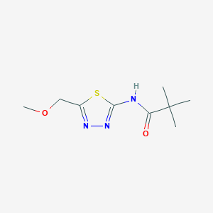 molecular formula C9H15N3O2S B11170152 N-[5-(methoxymethyl)-1,3,4-thiadiazol-2-yl]-2,2-dimethylpropanamide 