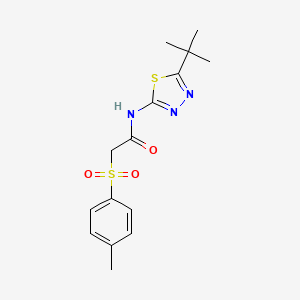 molecular formula C15H19N3O3S2 B11170168 N-(5-tert-Butyl-[1,3,4]thiadiazol-2-yl)-2-(toluene-4-sulfonyl)-acetamide 