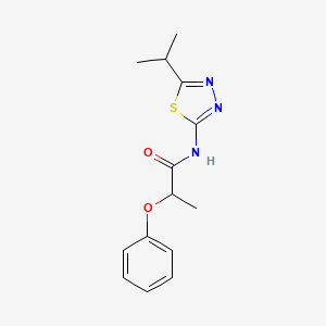 molecular formula C14H17N3O2S B11170177 2-phenoxy-N-[5-(propan-2-yl)-1,3,4-thiadiazol-2-yl]propanamide 