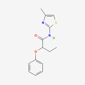 molecular formula C14H16N2O2S B11170188 N-(4-methyl-1,3-thiazol-2-yl)-2-phenoxybutanamide 