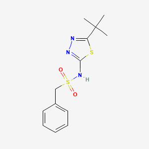molecular formula C13H17N3O2S2 B11170241 N-(5-tert-butyl-1,3,4-thiadiazol-2-yl)-1-phenylmethanesulfonamide 