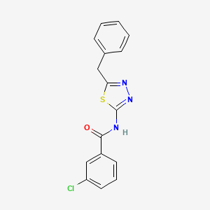 molecular formula C16H12ClN3OS B11170292 N-(5-benzyl-1,3,4-thiadiazol-2-yl)-3-chlorobenzamide 