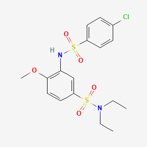 molecular formula C17H21ClN2O5S2 B11170728 3-(4-chlorobenzenesulfonamido)-N,N-diethyl-4-methoxybenzene-1-sulfonamide 