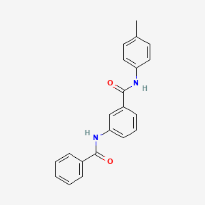 molecular formula C21H18N2O2 B11170784 3-benzamido-N-(4-methylphenyl)benzamide 