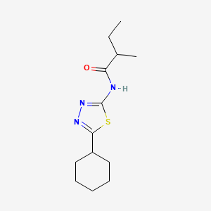 molecular formula C13H21N3OS B11170972 N-(5-cyclohexyl-1,3,4-thiadiazol-2-yl)-2-methylbutanamide 