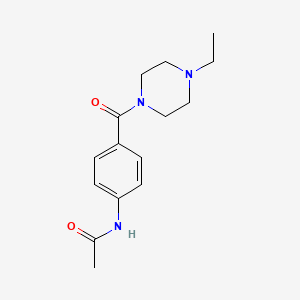 molecular formula C15H21N3O2 B11171144 N-[4-(4-ethylpiperazine-1-carbonyl)phenyl]acetamide 