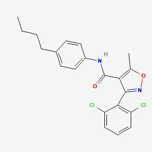 molecular formula C21H20Cl2N2O2 B11172527 N-(4-butylphenyl)-3-(2,6-dichlorophenyl)-5-methyl-1,2-oxazole-4-carboxamide 